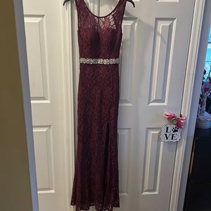 Prom Sparkly Lace Full Length Gown